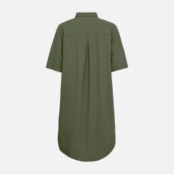 Freequent Lava Shirt Dress Dark Forrest