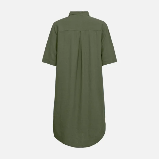 Freequent Lava Shirt Dress Dark Forrest