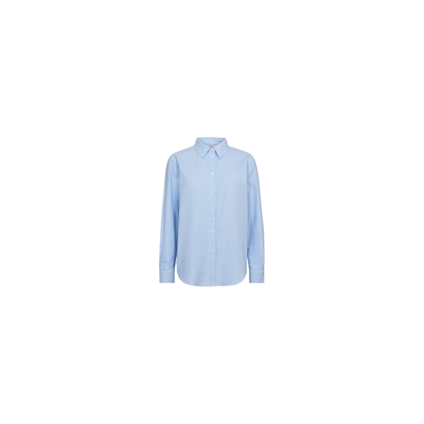 Freequent Oxford Shirt Bl/Hvid