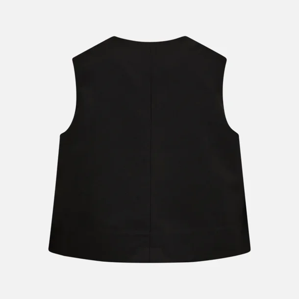 Freequent Maeve Waistcoat Woven Tie Detail Black