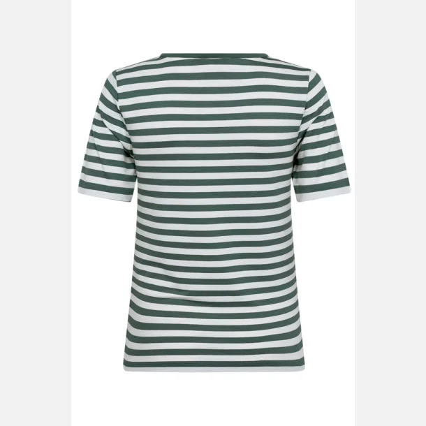 Freequent Liana Tee Striped Dark Forest W. Star Off-White