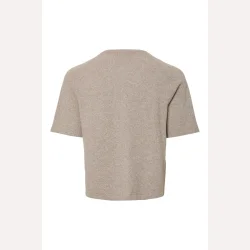 Pieces Bree SS O-Neck Knit Cardigan Crockery Melange 
