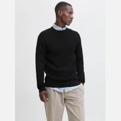 Jack &amp; Jones Regan Knit Crew Neck Black