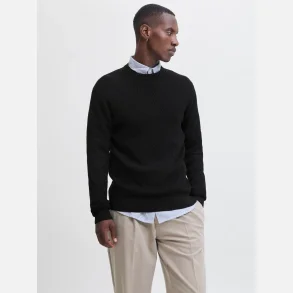 Jack & Jones Regan Knit Crew Neck Black