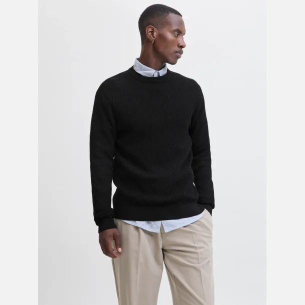 Jack &amp; Jones Regan Knit Crew Neck Black
