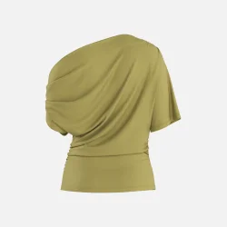 PREORDER HYPEDROP Emma Draped Off-Shoulder Top Willow