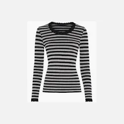 Tim &amp; Simonsen Isa Frida dark stripe bluse - vlg imellem flere farver