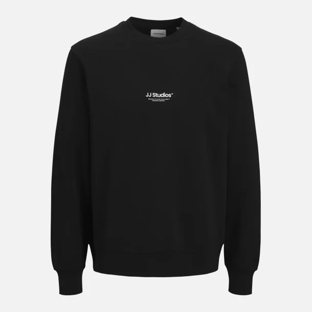 Jack &amp; Jones Soho crew neck sweat moonebeam eller sort