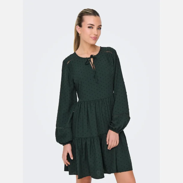 JDY Train Dobby layer dress green