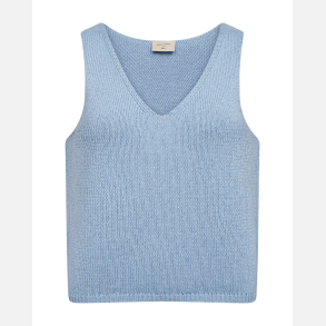 Freequent Grscaliva Top Knittet Linen Mix Chambray Blue