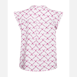 Freequent Alisa Blouse Broderie Anglaise White/Purple