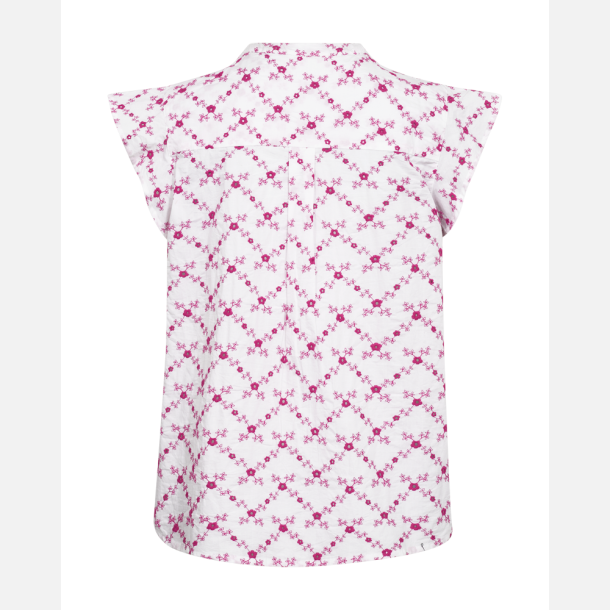 Freequent Alisa Blouse Broderie Anglaise White/Purple