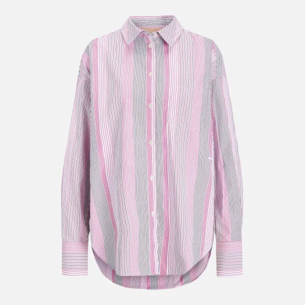 JJXX Jamie Relaxed Poplin skjorte Fuchsia red