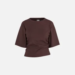 PREORDER HYPEDROP Riva SS Boxy Draped T-shirt Brown