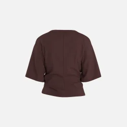 PREORDER HYPEDROP Riva SS Boxy Draped T-shirt Brown