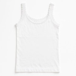 Vanting Seamless Lace Singlet Sort eller Hvid