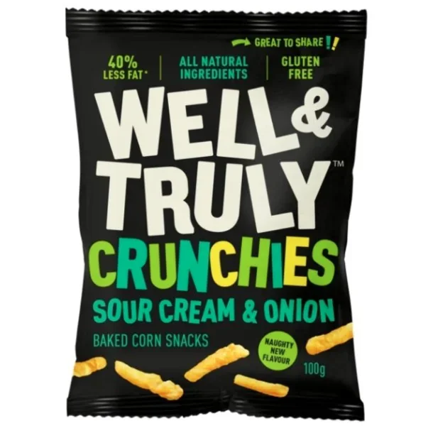 Christiansen snacks Well &amp; Truly crunchies sour cream &amp; onion 30g