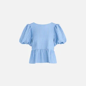 HYPEDROP Pavlova Volume Sleeve Top Blue