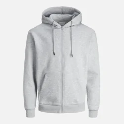 Jack &amp; Jones Bradley sweat zip hoodie light grey melange