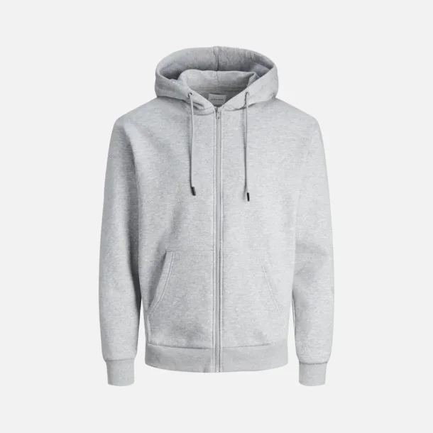 Jack &amp; Jones Bradley sweat zip hoodie light grey melange