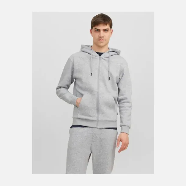 Jack &amp; Jones Bradley sweat zip hoodie light grey melange