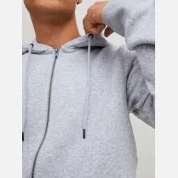 Jack &amp; Jones Bradley sweat zip hoodie light grey melange