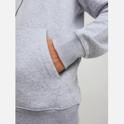 Jack &amp; Jones Bradley sweat zip hoodie light grey melange