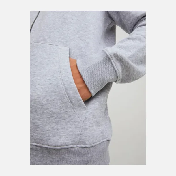 Jack &amp; Jones Bradley sweat zip hoodie light grey melange